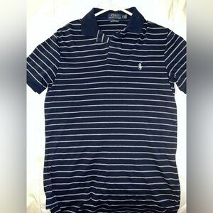 Polo by Ralph Lauren Navy Blue Striped Polo Shirt